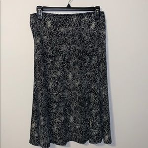 LulaRoe Black and White Swing Skirt